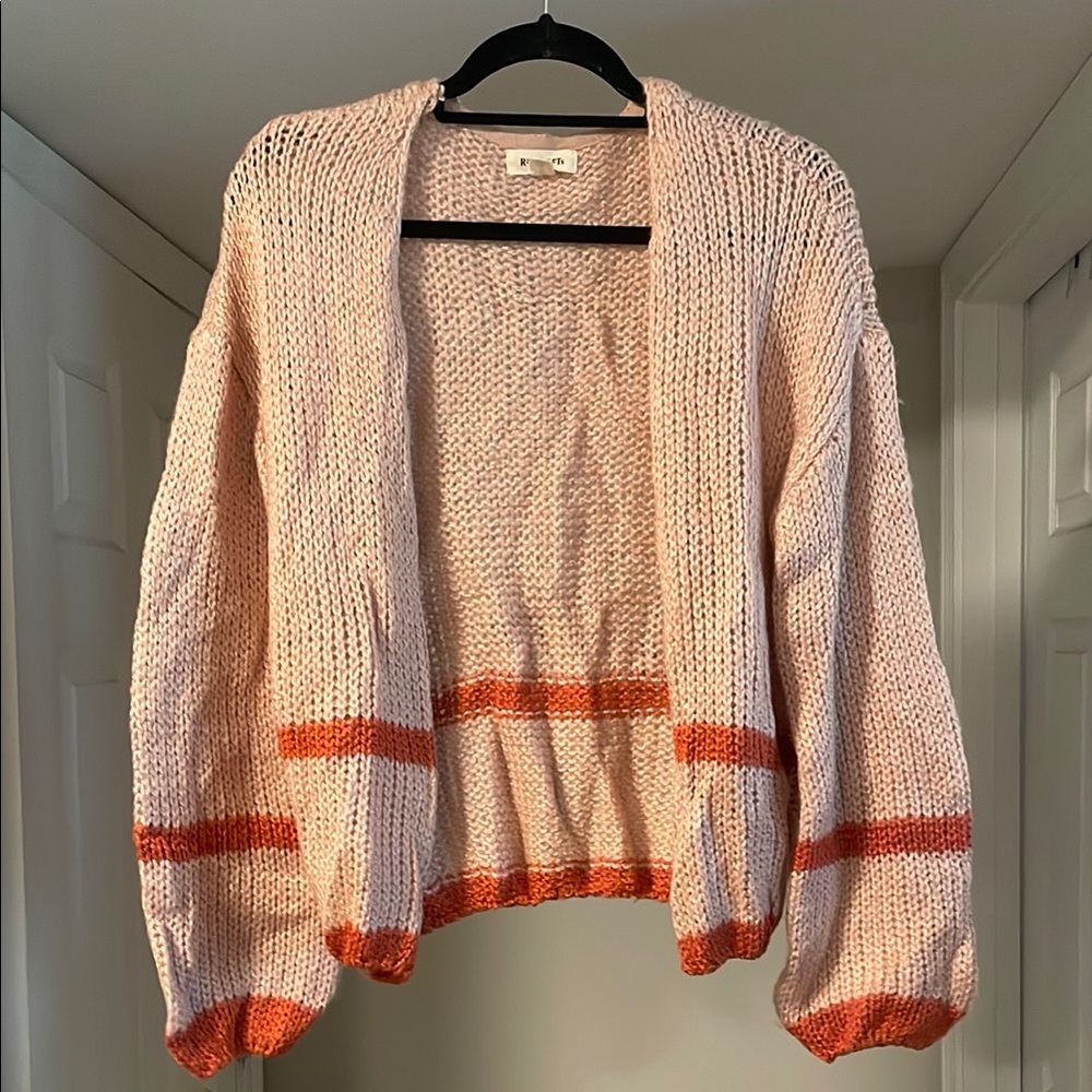Cozy Pink and Orange Knit Sweater